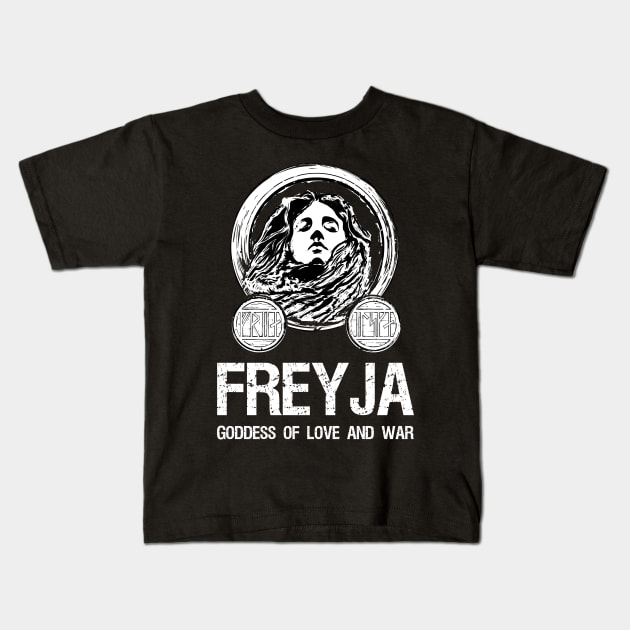 Freyja Goddess Of Love And War Kids T-Shirt by Styr Designs